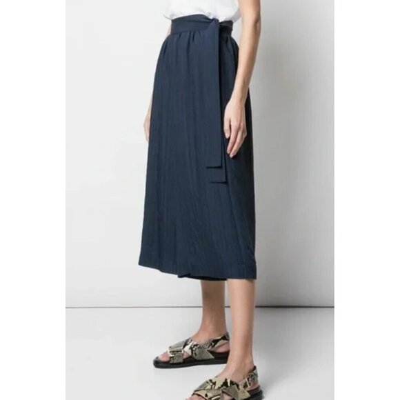 New! VINCE Hematite Side-Tie Culottes Wide Leg Goucho Pants Size 16 26458 - Picture 14 of 15